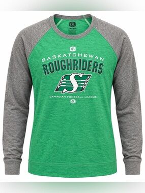 CFL Saskatchewan Roughriders Green Raglan Long Sleeve Shirt XXL